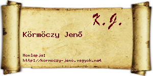 Körmöczy Jenő névjegykártya